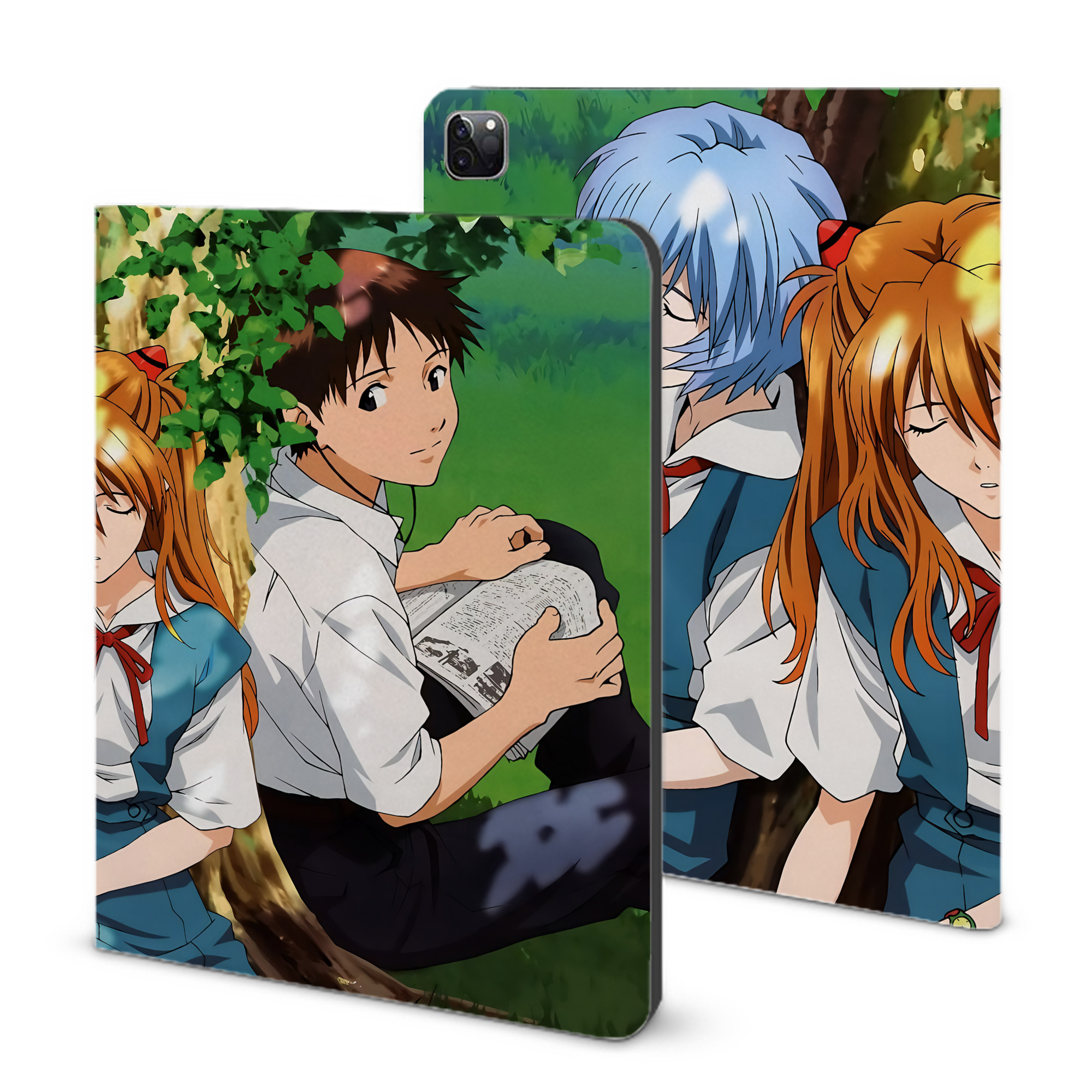 （画像用） EVA 新世紀エヴァンゲリオン IPad ケース ブック型 PUレザー TPU 耐衝撃 軽量 薄型 ペン収納なし 全面保護 IPad 各モデル対応